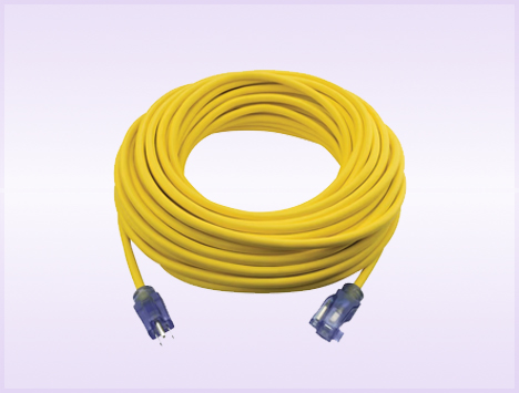 Utilitech 100-ft 12/3 3-Prong Yellow Heavy Duty Lighted Extension Cord